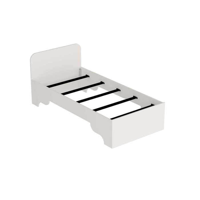 Hanah Home Somier Individual Blanco, Mueble de Dormitorio Elegante y Duradero, 94.4x193.6x80 cm
